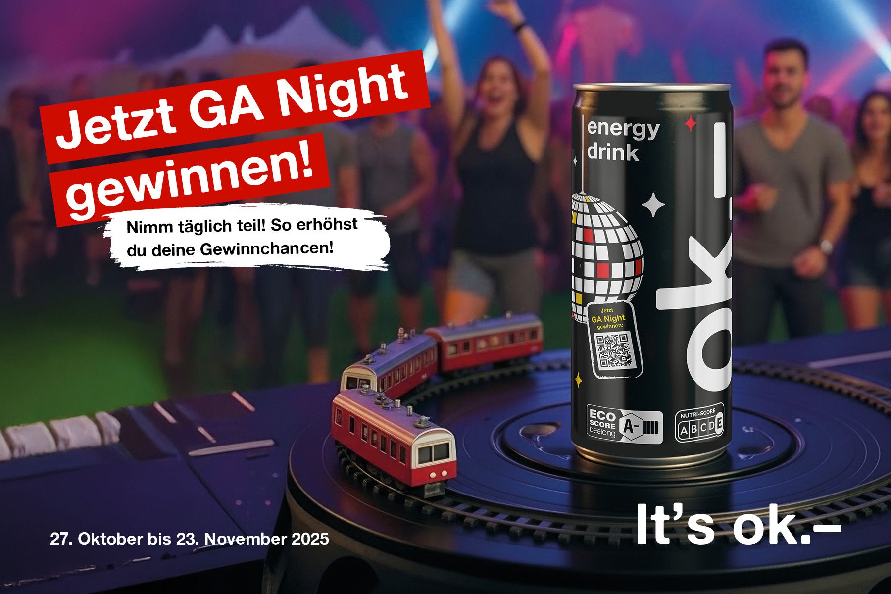 Verlost werden 880 GA Night mit ok.– ! Verlost werden 880 GA Night mit ok.– !